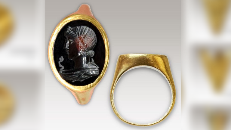 Apollo gold ring with ‘healing serpent’ found in 2,000-year-old tomb in Greece